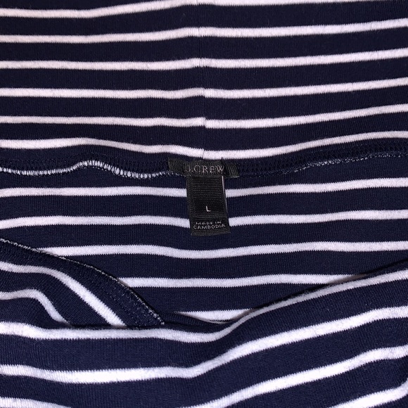 J CREW | Off the shoulder navy nautical top - Picture 3 of 6